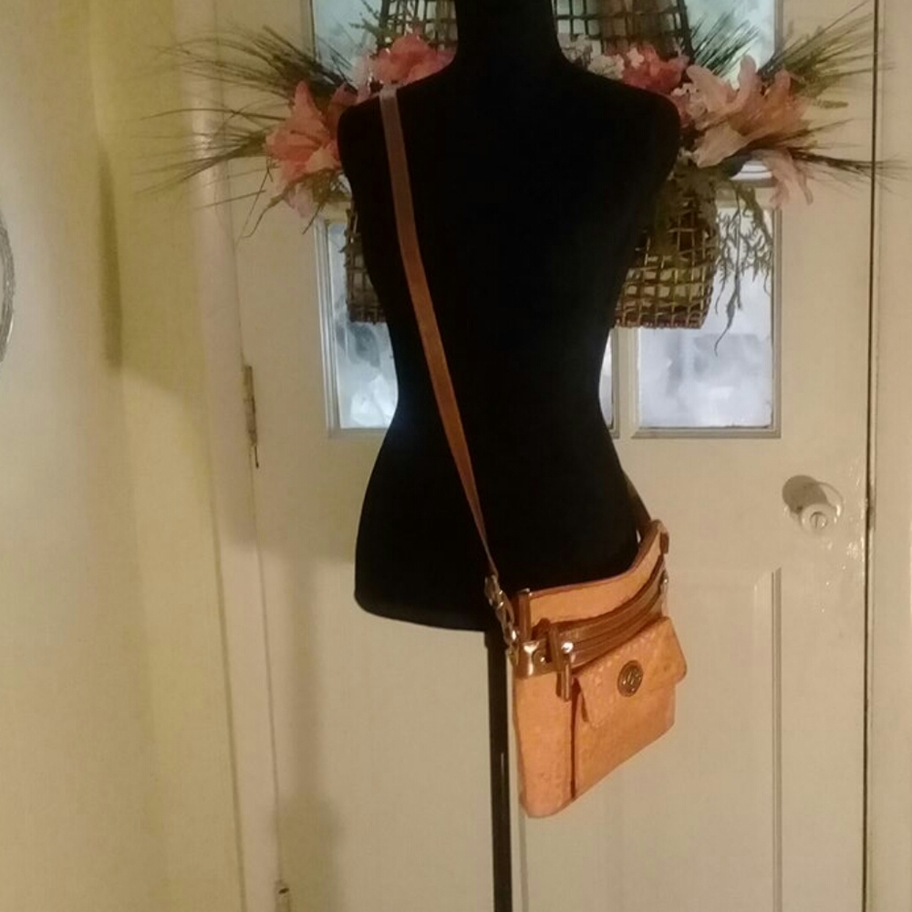 Peach fashion cross body bag